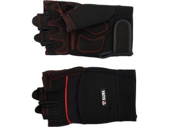 Рукавиці захисні безпалі з м'якими подушками YATO: штучна шкіра, поліуретан, спандекс, розм. 11 [12]