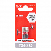 MILWAUKEE Біта SHOCKWAVE , TX40, 25мм, (2шт) | 4932430888