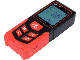 Дальномір лазерний YATO з LCD- дисплеєм дальн- 100м, похибка ±2мм, виміри площі і об'єму живл- 2-ААА