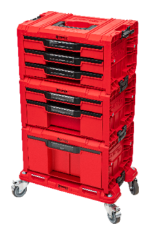 QBRICK SYSTEM Набір ящиків PRO RED DRAWER WORKSHOP SET 6, 2.0 RED ULTRA HD CUSTOM мобільна шафа (525