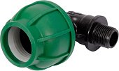 FLO Коліно 90° до водяних пластикових труб з зовн. різьбою 32 мм-1/2" поліпропілен, для тиску 1 MPa 