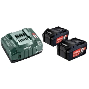 Комплект акумуляторів Metabo (Li-Power 18 В, 5.2 А*год, 2 шт.) + зарядний пристрій ASC 145 (68505100