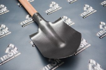 VIROK Лопата штикова "саперка" (молоткове пофарбування) з держаком та ручкою , 1м | 12V202