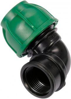 FLO Коліно 90° до водяних пластикових труб з внутр. різьбою 32 мм- 1" поліпропілен, для тиску 1 MPa 