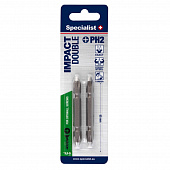 Specialist+ 24/2-061 Вставка-викрутка біта двухстороння PH2/PH2x65, 2 шт