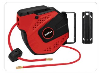 YATO Шланг пневматичний ПВХ на котушці YATO з швидкоз'єдн. наконеч-ми 1/4", Ø=6,5 мм, тиск- 20Bar, l