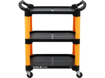 Візок для майстернь VOREL на 4-колесах для максим. навантаж 120кг, 965x810x435 мм, полка- 660х435мм