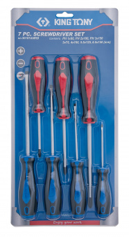KING TONY Набор отверток 7 предметов. #14A1+14A2 | 30107AMRB