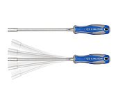 KING TONY Отвертка торцевая 6 мм, 300 мм, гибкая, для хомутов | 1453-06