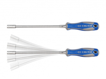 KING TONY Отвертка торцевая 6 мм, 300 мм, гибкая, для хомутов | 1453-06
