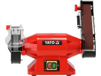 Точильний верстат з пасом YATO від ел-мережі 230 В, 520 Вт, диск Ø= 150/25х 32 мм, пас- 50х686 мм
