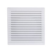 Решітка вентиляційна 172х172 мм, розємна, з пласт. сіткою, нахилені жалюзі, фланець d 100 мм Air