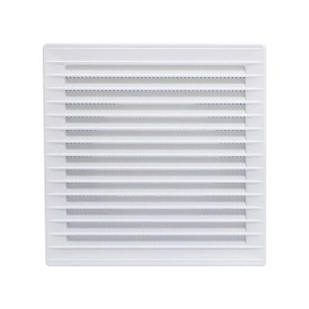 Решітка вентиляційна 172х172 мм, розємна, з пласт. сіткою, нахилені жалюзі, фланець d 100 мм Air