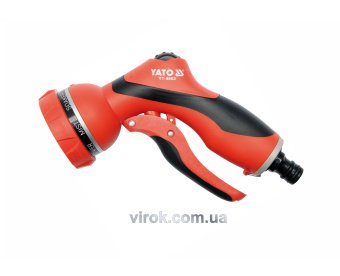 YATO Зрошувач-пістолет 7-режимний YATO до шлангу 1/2", ABS-пластик + алюміній  | YT-8963
