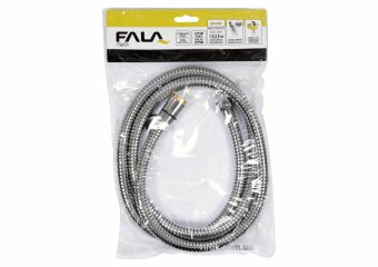 FALA Шланг для душа розтяжний Ø= 14 мм, з нержав. сталевою хромованою гофрою, G 1/2, l=1,5-2 м  | 75