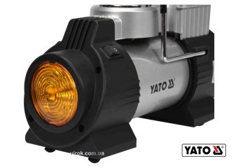Компресор автомобільний YATO: 12 В, 180 Вт, тиск- 1MПа, 40л/хв, шланг- 1м, кабель- 3м +ліхтар LED[8]