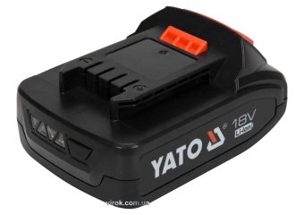 YATO Акумулятор Li-Ion YATO : 18 В, 2.0 А/Год, тривалість заряджання- 1 год  | YT-82842
