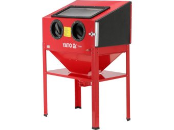 Піскоструйна камера електр 230 В YATO: 220 л, 0.27-0.82 МПа, спож.пов. 424-707 л/хв, 138х 94х 58 см