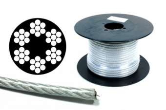 Трос в полиэт. оплетке 4-5 мм DIN 3055 (6x7) ЦБ