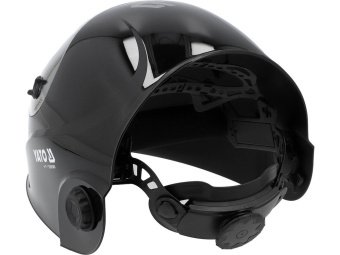 Маска електрозварювальника YATO TRUE COLOR з автозатемнюв фільтром 110х 90х 9,7 мм, вічко- 100х53 мм