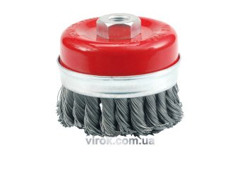 VOREL Щітка - крацовка чашкоподібна, з гайкою М14, Ø-65мм підсилені  | 06974