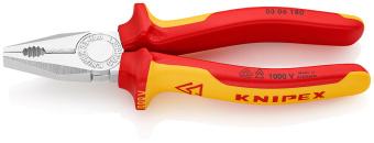 KNIPEX Плоскогубцы комбинированные 180 мм VDE 03 06 180 | 03 06 180