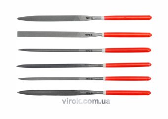 YATO Надфілі YATO : L= 160/75 мм, b= 4 мм. Набір 6 шт.  | YT-6161