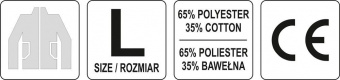YATO Куртка робоча легка DAN, розм. L; 65%- поліестер, 35%- бавовна  | YT-80282