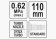 YATO Пістолет пневматичний продувальний YATO з турбо-соплом l= 110 мм, Ø=1/4", для тиску- 0.62 МПа  