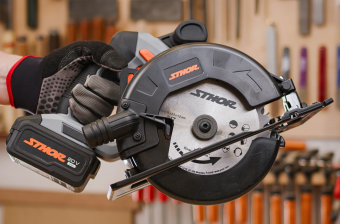 Пила дискова акумуляторна STHOR: 20V Li-Ion, диск- 165/16 мм, 24 зуб, 4000 об(БЕЗ АКУМУЛЯТОРА)