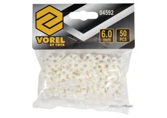 VOREL Хрестики дистанційні для плитки і клінкера тип Т: товщ.- 6 мм, уп. 50 шт.  | 04592