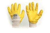 Перчатки с нитриловым покрытием р10 (желтые) МАСТЕР СИЛА