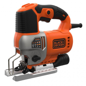Пила лобзикова мережева BLACK + DECKER, 650 Вт, швидкість 0 - 3.100 хід/хв, кут розпилювання: 0-45 °