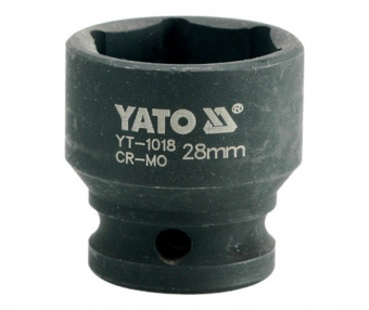 YATO Головка торцева ударна 6-гранна YATO : квадрат 1/2", М= 28 мм, L= 48 мм  | YT-1018