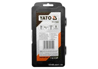 YATO Приладдя для відновлення внутрішньої різьби YATO : М6 x 1.0 мм, HSS 4241/4341, 30 шт  | YT-1763