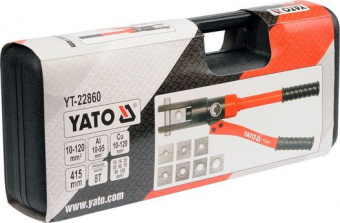 YATO Кліщі ручні гідравлічні YATO для обтискання проводів S= 10-120 мм², l= 415 мм,  | YT-22860