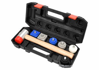 YATO Молоток бляхарський YATO: з круглими Ø=42.5 мм і квадратними 43х43 мм насадками, L= 320 мм, 8 ш