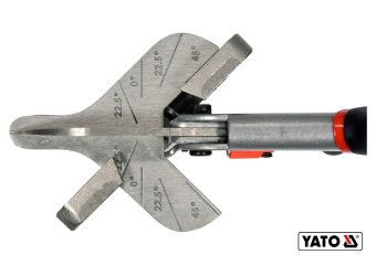 YATO Ножиці для пластику, гуми, вінілу YATO : L= 245 мм, для різання під кутом 22.5° і 45°, CrV  | Y