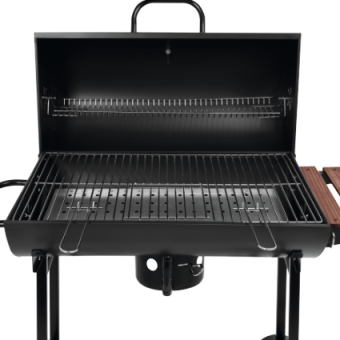 Гриль прямокутний вугільний LUND, 71х 34,5см, на 4 ніжках (з 2 колесами) з кришкою; 104х66х95/108 см