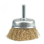 VOREL Щітка - крацовка ЧАШКА з стержнем Ø-75мм  | 06988