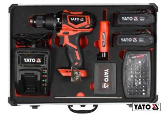 YATO Набор шуроповерт-дрель + свердла 126 предметов YATO YT-44250