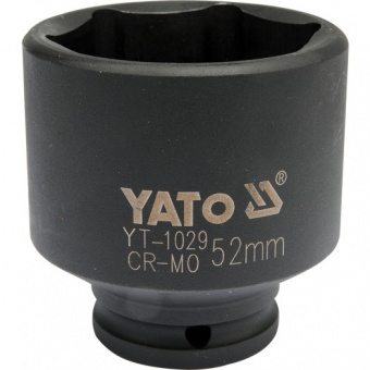 YATO Головка торцева ударна 6-гранна YATO : для ступиць, квадрат 1/2", М= 52 мм, L= 72 мм  | YT-1029