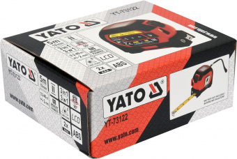 YATO Дальномір-рулетка лазерний з перехресними промен. YATO в межі 0.2-40 м,з метричною стрічкою-5 м