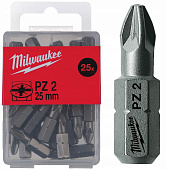 MILWAUKEE Біта , PZ2, 25мм, (25шт) | 4932399590