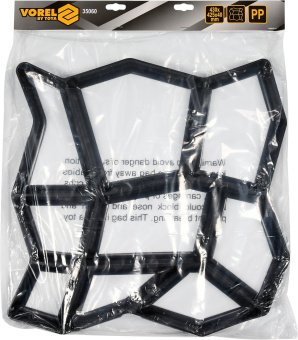 VOREL Форми для виготовлення бруківки : 430 х 425 x 40 мм, з поліпропілену  | 35060