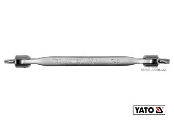YATO Ключ TORX 2-сторонній на шарнірах YATO : Т30 х Т40, L= 229 мм, Cr-V (DW) | YT-05313