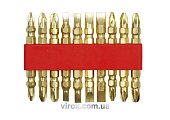 VOREL Насадка викруткова двостороння : PH2 x 60 мм, GOLD. Cr-V. 10 (Шт/Уп.)  | 66112