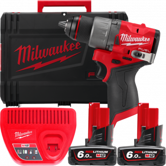MILWAUKEE Акк. шуруповерт, крут. мом. 45 Нм, M12 FDD2-602X | 4933479875