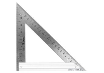YATO Кутник теслярський металевий YATO з прямим кутом і 2 метричними шкалами 270 мм  | YT-70781
