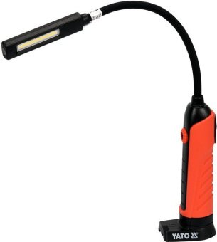 YATO Лампа світлодіодна для майстерні YATO; 3.7 В акумулят. Li-Ion, 2 режими, зарядний USB пристрій 